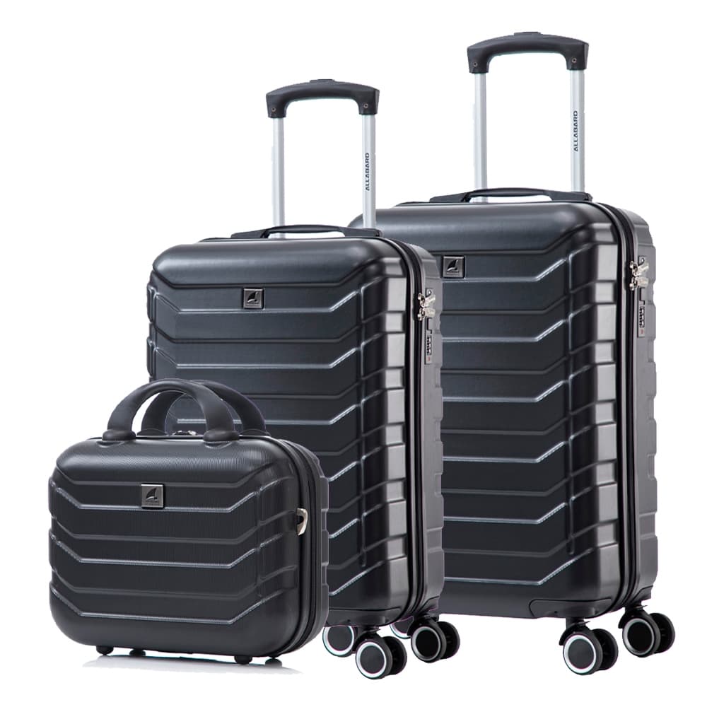 Kit 3 Unidades Mala Bordo Viagem Com Frasqueira Padrão ANAC Rígida ABS
