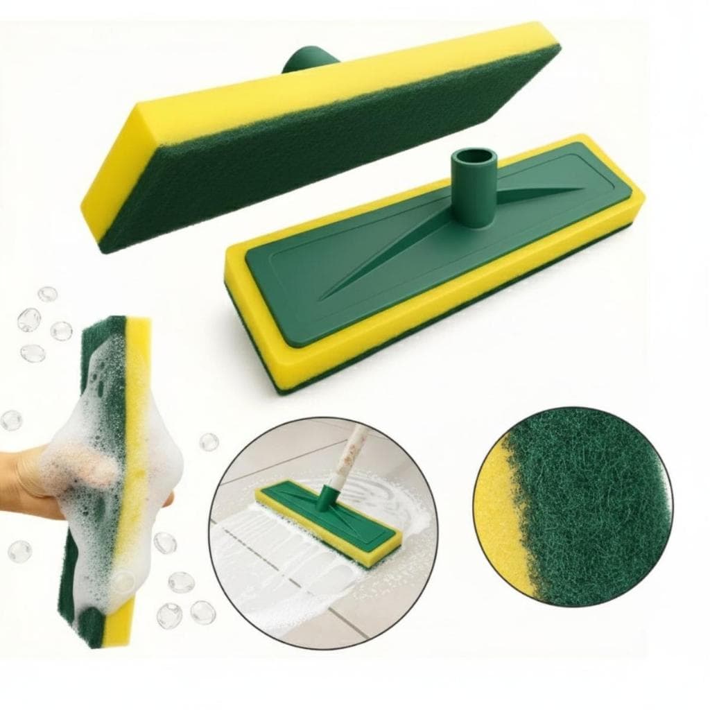 Kit 4 Rodo Esfregão Limpa Azulejo Lava Banheiro Piso Esponja Grande