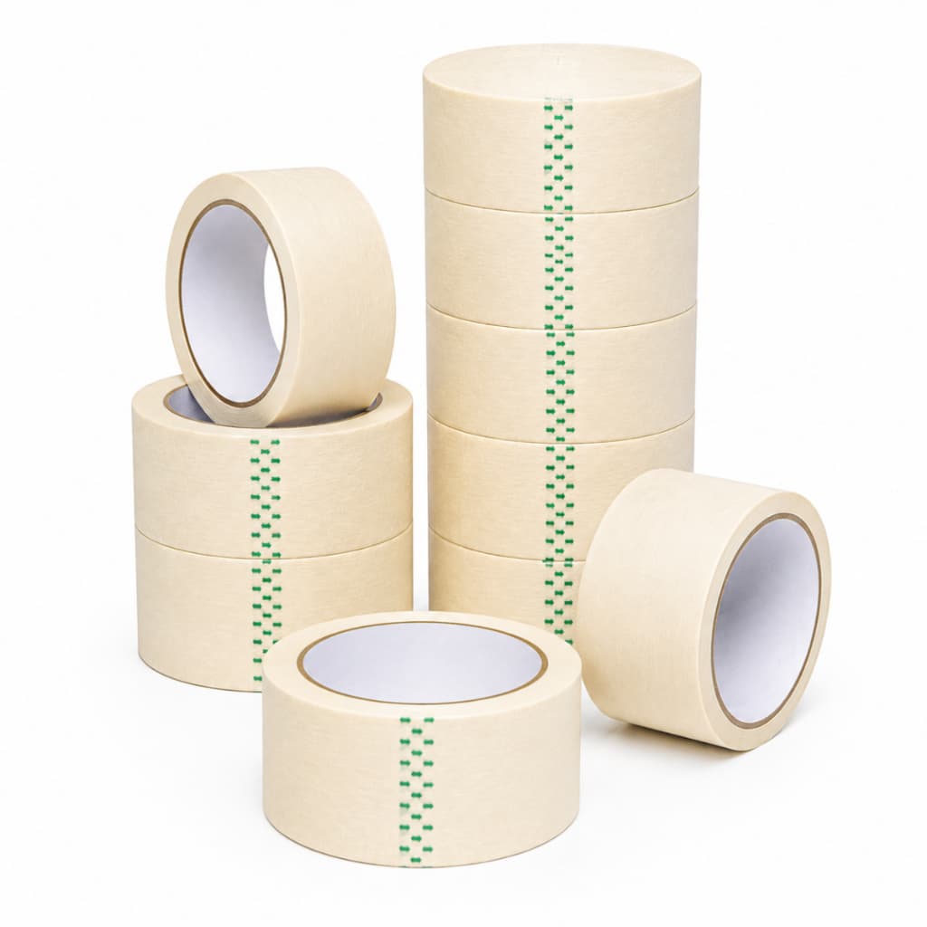 Fita Crepe 45mm x 50m Multiuso Profissional Pintura Alta Fixação Reformas Kit 10, 5, 3 Unidades
