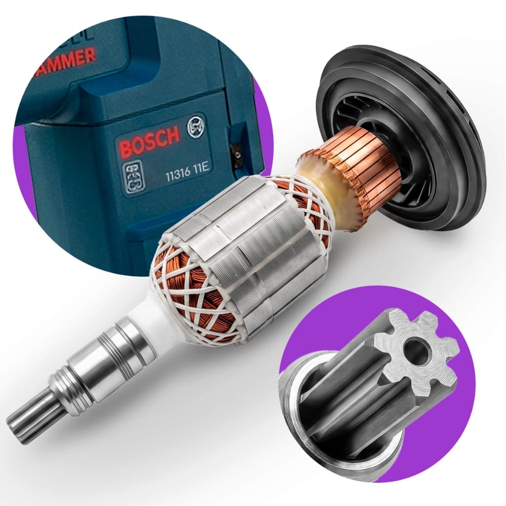 Induzido Rotor Compatível Martelo Rompedor 10KG GSH 11E 11316 220V