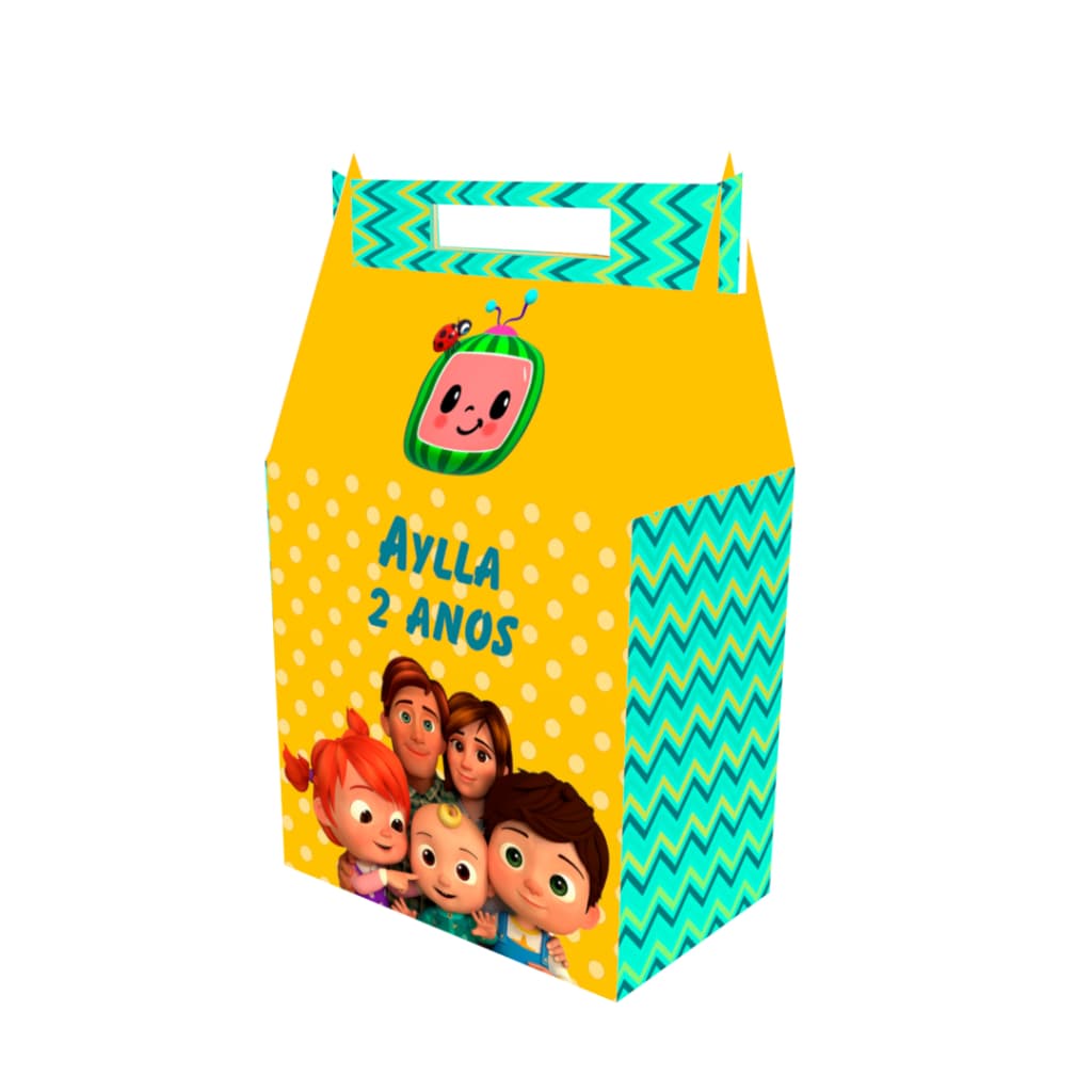 Kit Caixinha Surpresa CoComelon Lembrancinha de Aniversário – Com Nome e Idade