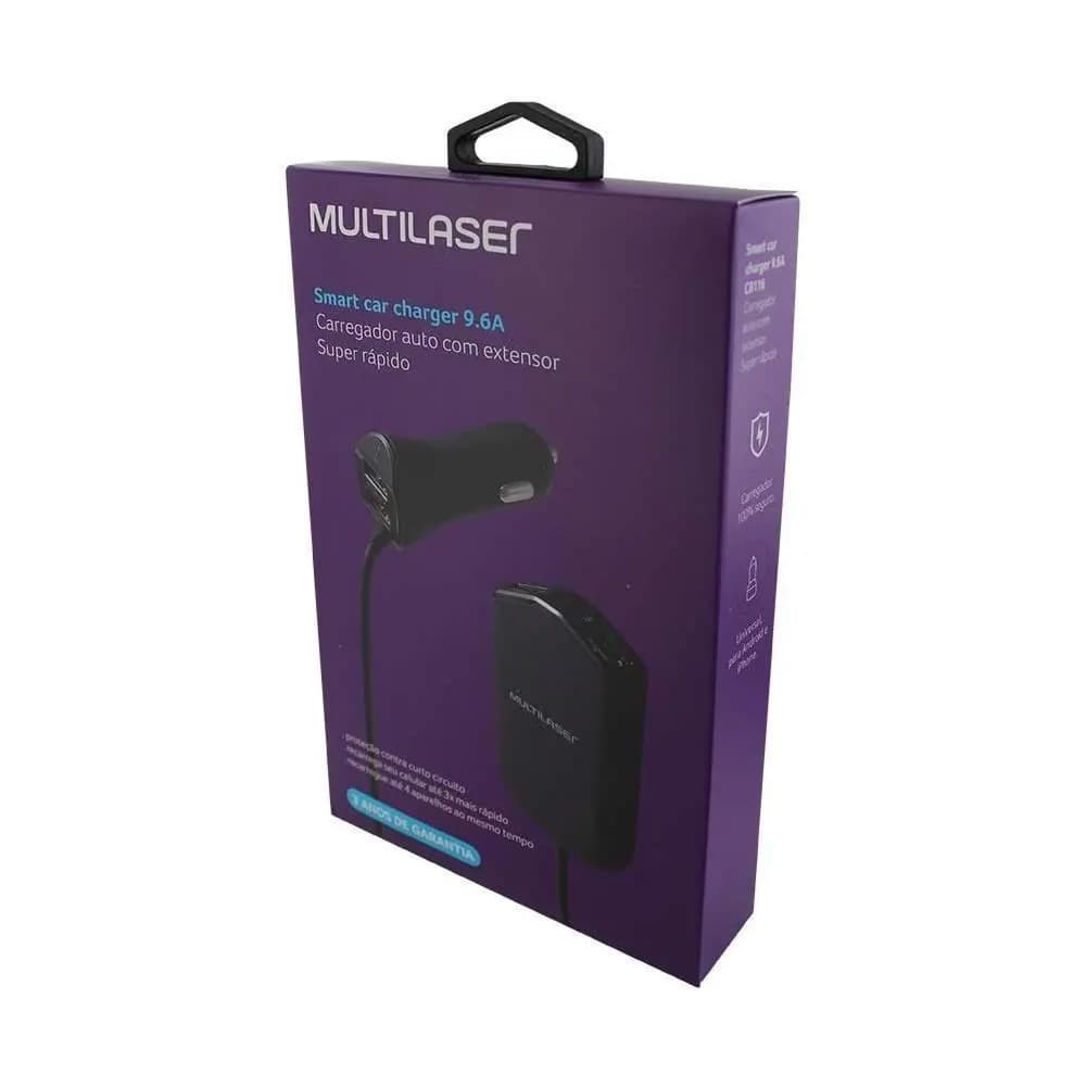 Carregador Veicular Multilaser CB116 Concept 4 Portas USB