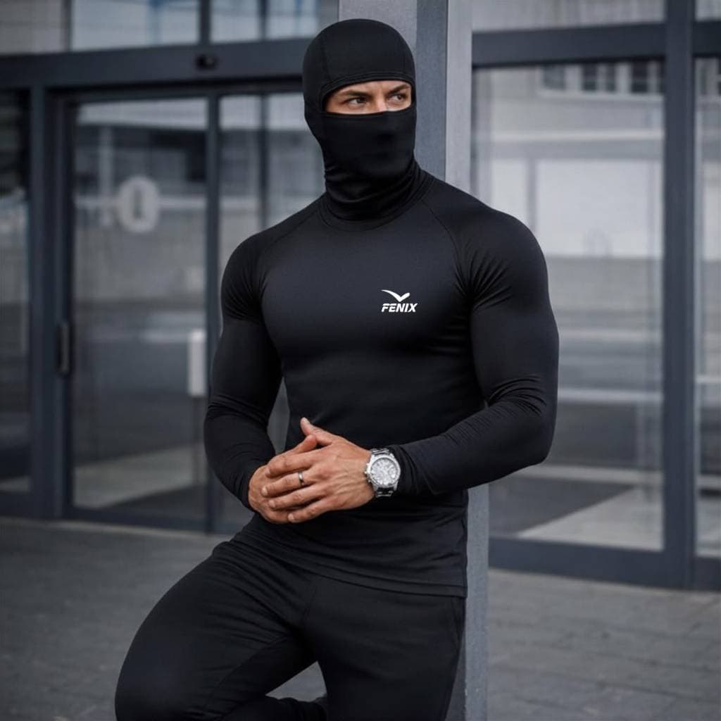 Kit Camisa Térmica com Balaclava Proteção UV 50+