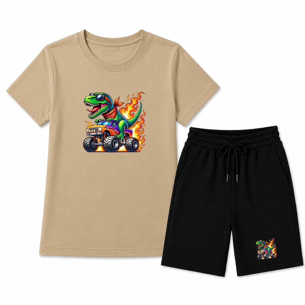 Conjunto Infantil Menino Camiseta e Bermuda Algodao Calor