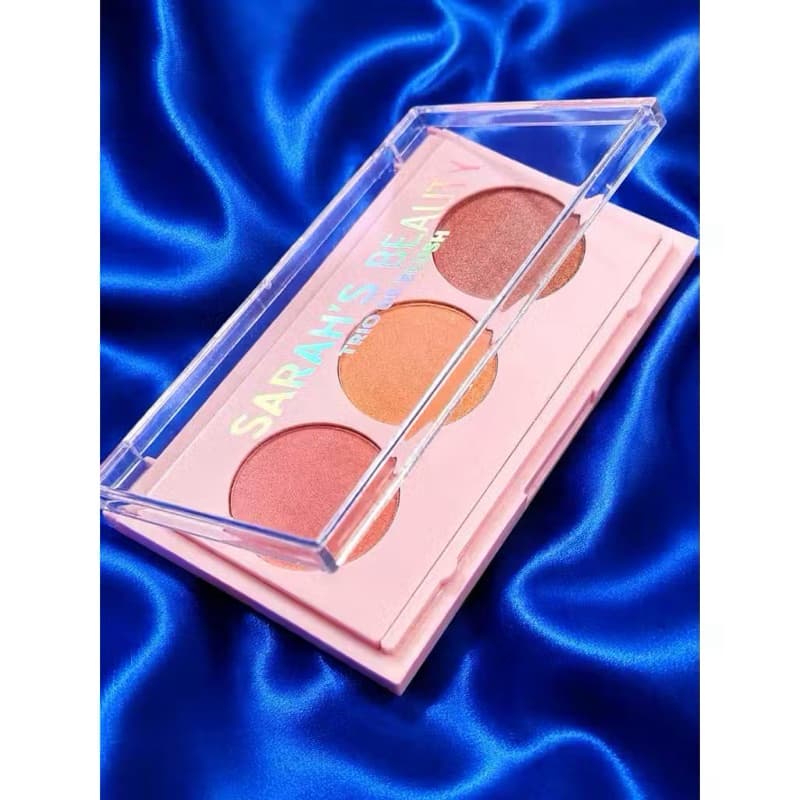 Paleta Trio de Blush Sarah's Beauty 3 Tons Alta Pigmentação