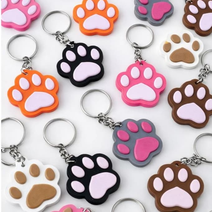 Kit 10/40 Chaveiros Patinhas de Gatos Cachorros Brindes Veterinária Festa Aniversário Lembrancinha