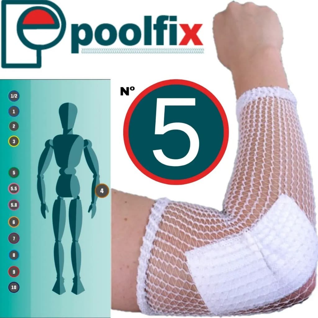 Rede Tubular Elástica P/ Curativo Poolfix 5,0 29mm - 1 Metro