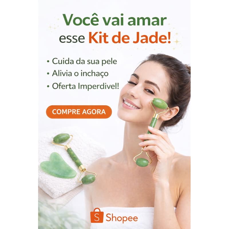 Rolo Jade Massageador Facial Pedra Jade Original Anti Inchaço Massageador de Rosto Envio Imediato