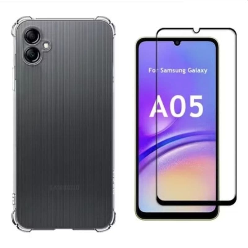 Klt Pelicula Vidro 3D Samsung A05 + Capa Capinha Anti Shock Original Nota Fiscal Garantia