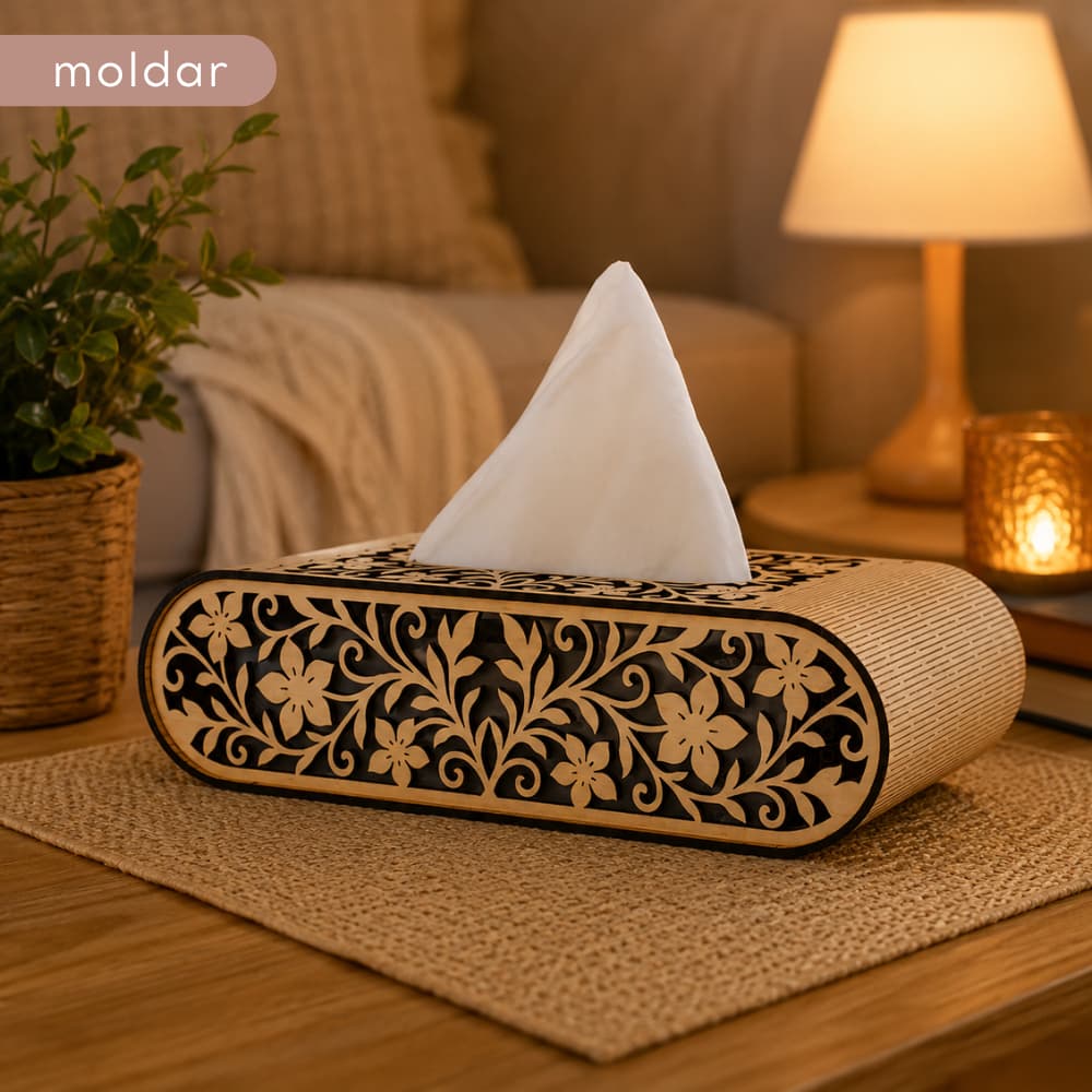Porta Lenço MDF Decorativo Caixa Porta Papel Toalha Lenço de Papel Lavabo Banheiro Mesa Escritório