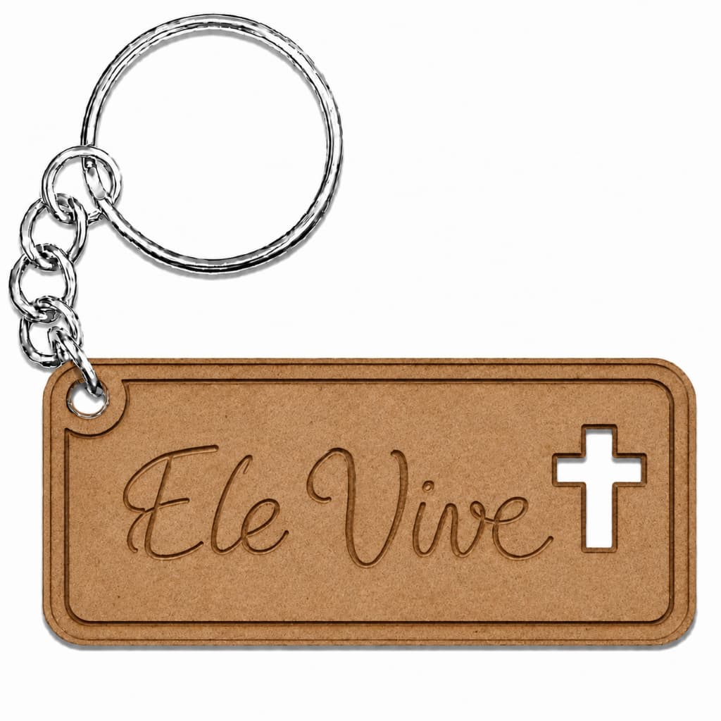 Chaveiro Ele Vive Eventos Festas Feito em Mdf Lembrancinha