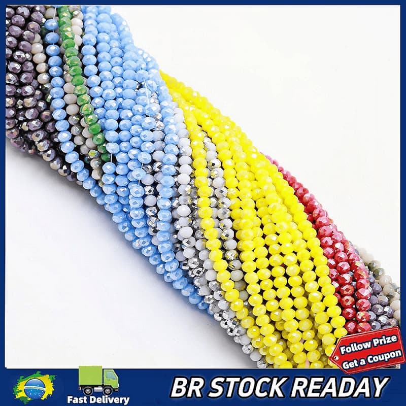 ✅[BR Seller]Kit 50 Peças Contas Lapidadas 8mm Multicoloridas para Bijuterias e Artesanato