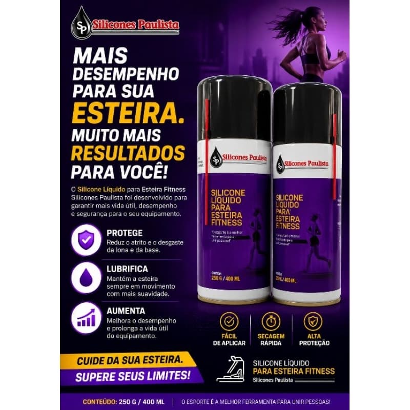 spray de silicone para esteira ergometrica