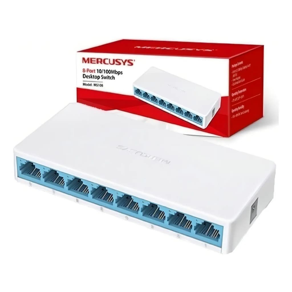 Switch Mercusys 8 portas 10/100 Mbps Desktop MS108 Mercusys