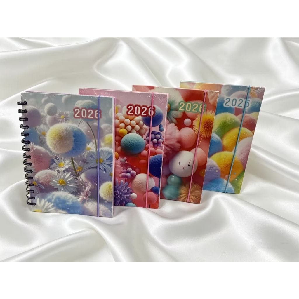 Agenda 2026 A5 Espiral com Elástico – Capa Fofa e Colorida | Planner Diário