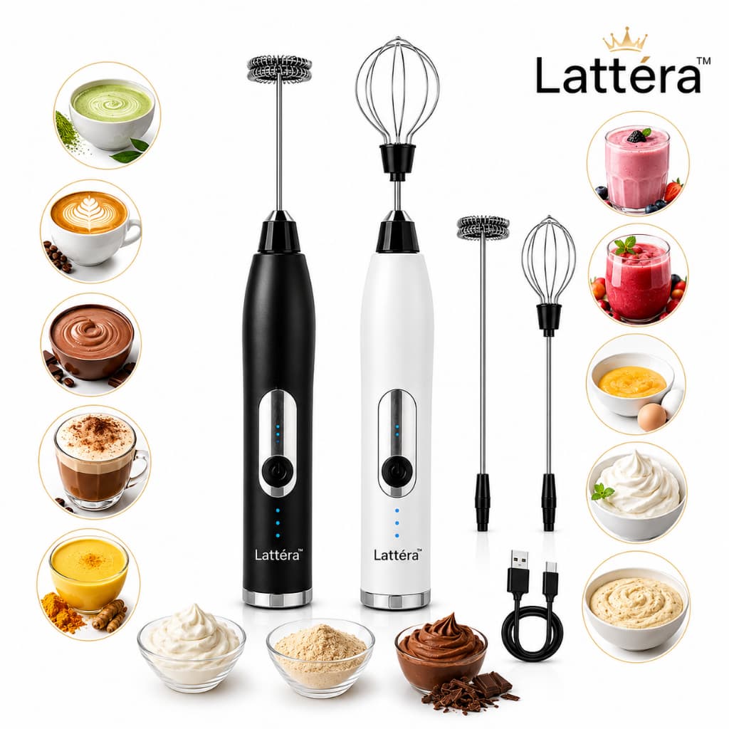 Batedor Misturador Mixer Elétrico para Bebidas Leite Café Clara de Ovo
