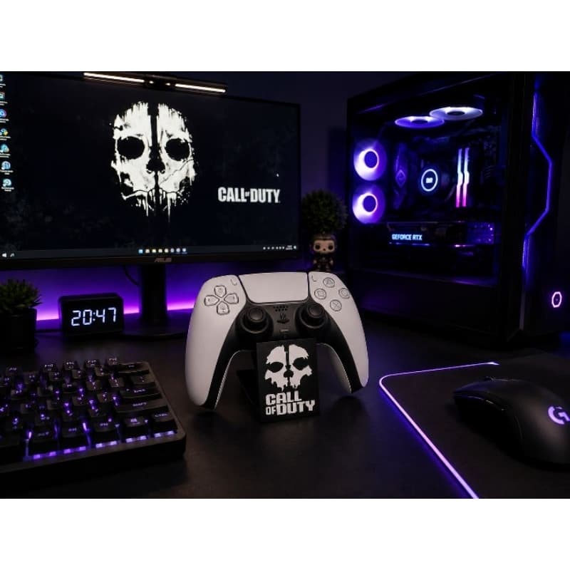 Suporte para Controle PS5 e Xbox Series | Tema Call of Duty | Organizador Gamer para Mesa