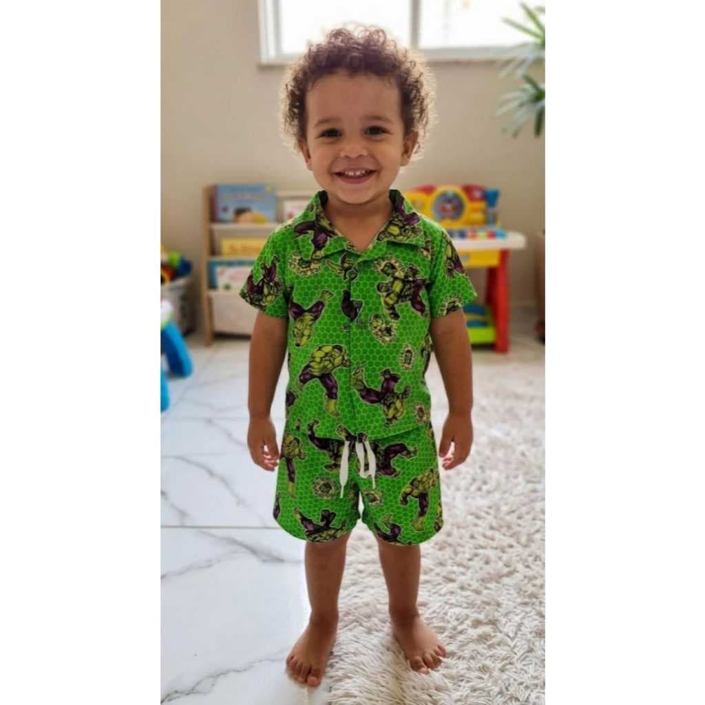 Conjunto Mauricinho do Hulk 1,2,3 e 4 Anos