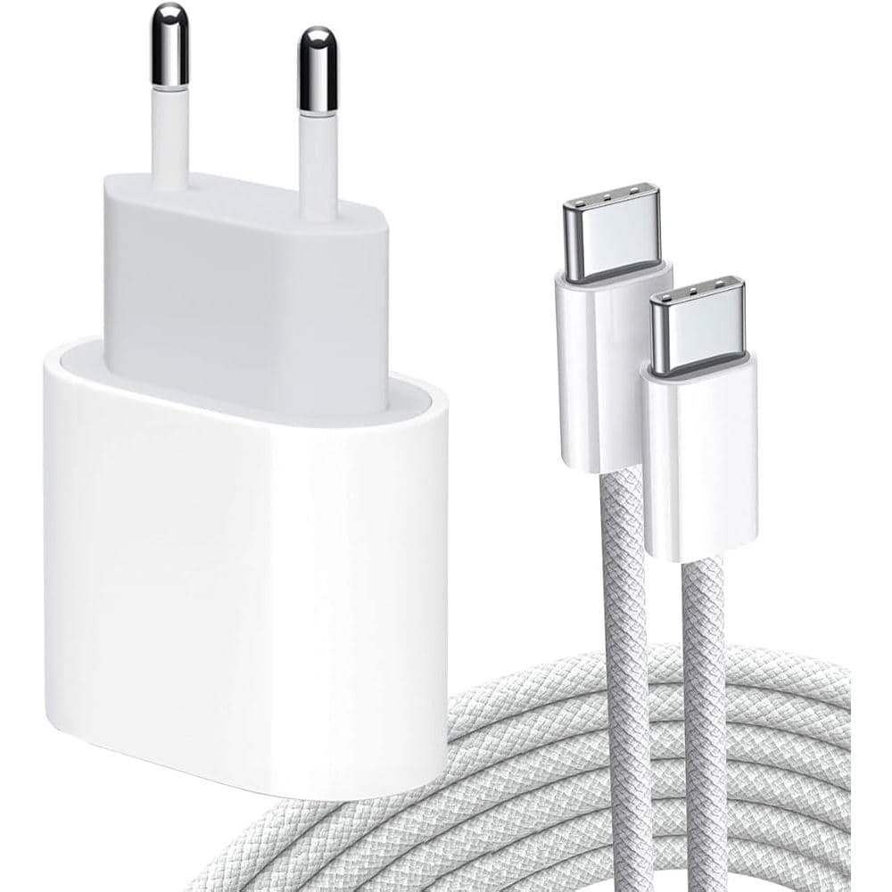 Carregador Tipo C 20w Para iPhone 15/16/17 Pro Max Cabo USB-C De 2 Metros Carregamento Turbo Rápido