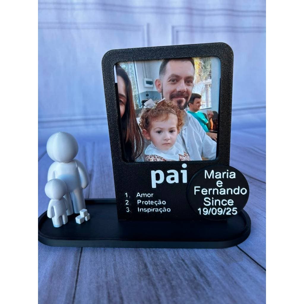 PORTA RETRATO DIA DOS PAIS PERSONALIZADO COM NOME OU FRASE