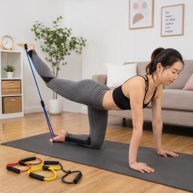 Elástico Extensor Para Exercícios Treino Funcional Fisioterapia Academia Fitness Cores Sortidas