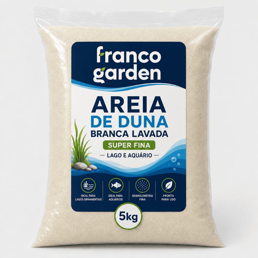 Areia De Duna Branca Super Fina - Premium Saco Aquários Lagos Fontes até 10kg