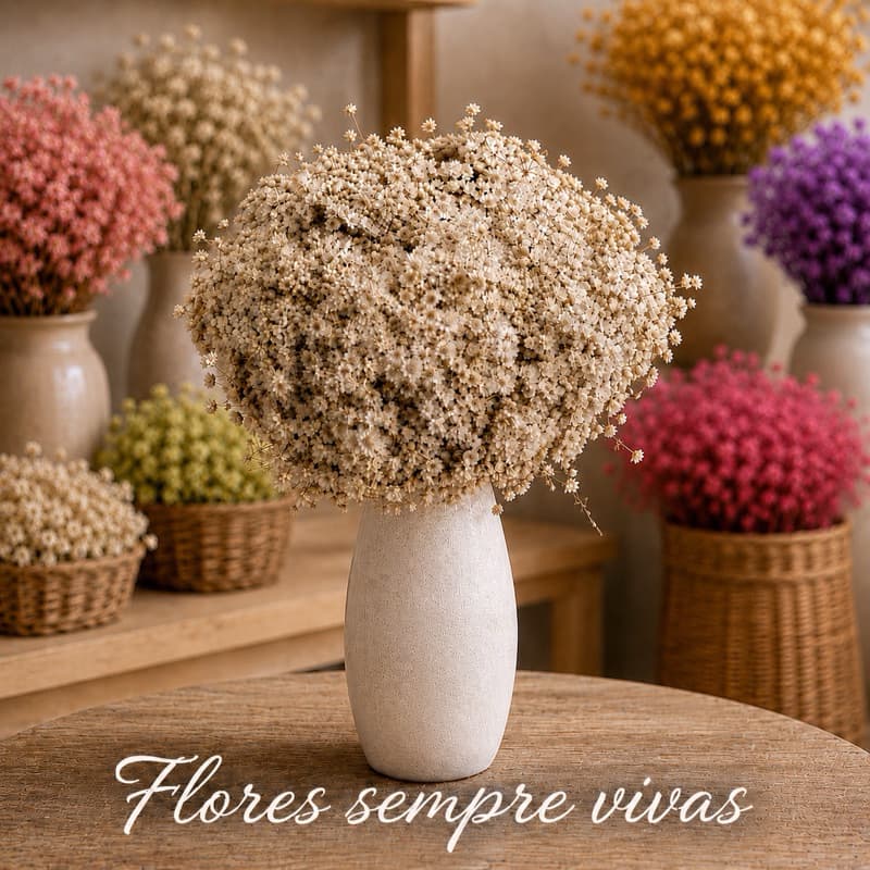 Flor Sempre Viva Natural Flor Seca Desidratada Decoração Arranjos Vasos Casamento