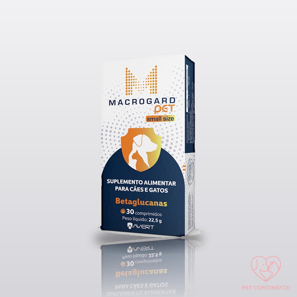 Macrogard Pet Small Size 30 Comprimidos Avert Suplemento Imunológico Cães e Gatos