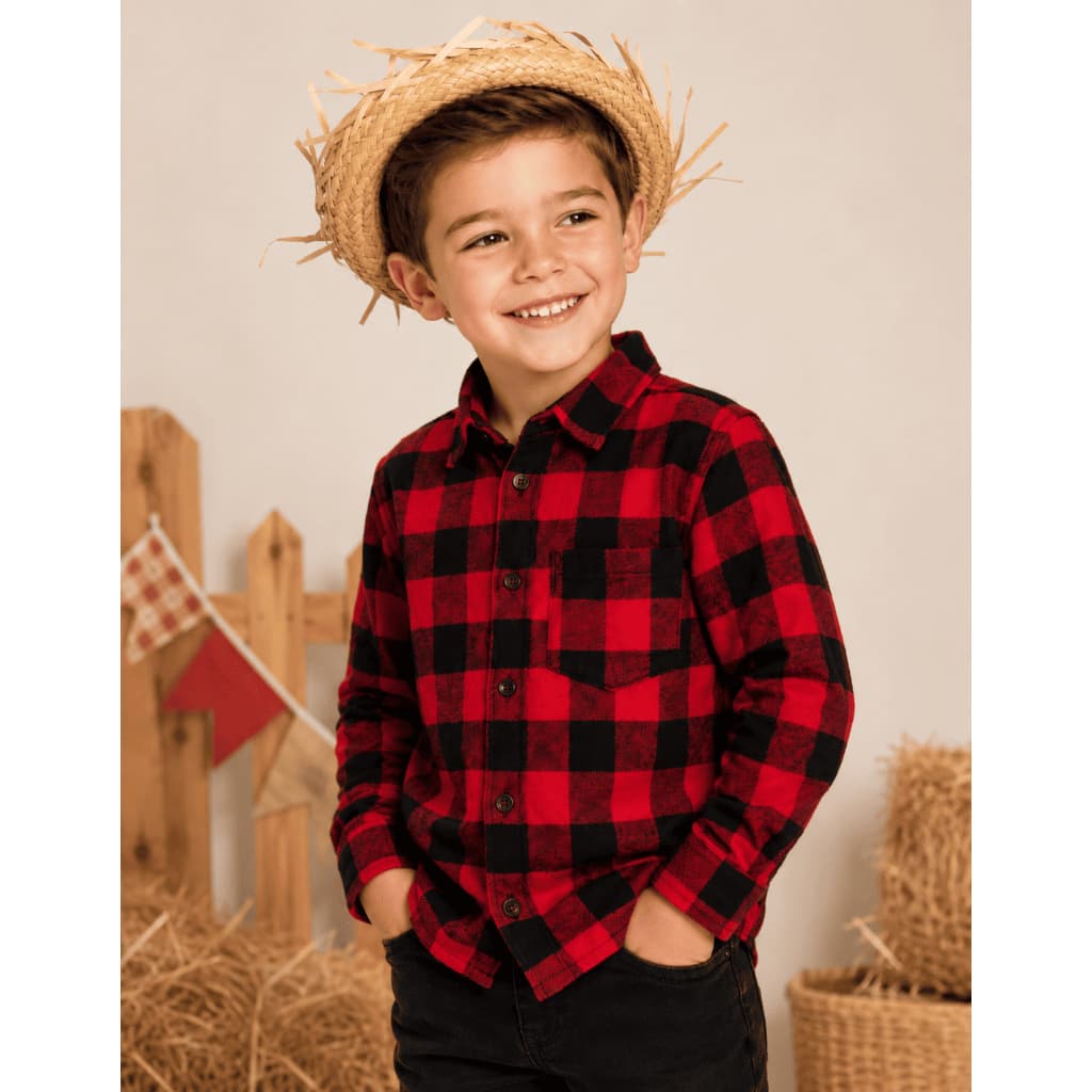 Camisa Xadrez Menino Festa Caipira Quadrilha Junina Arraial São João
