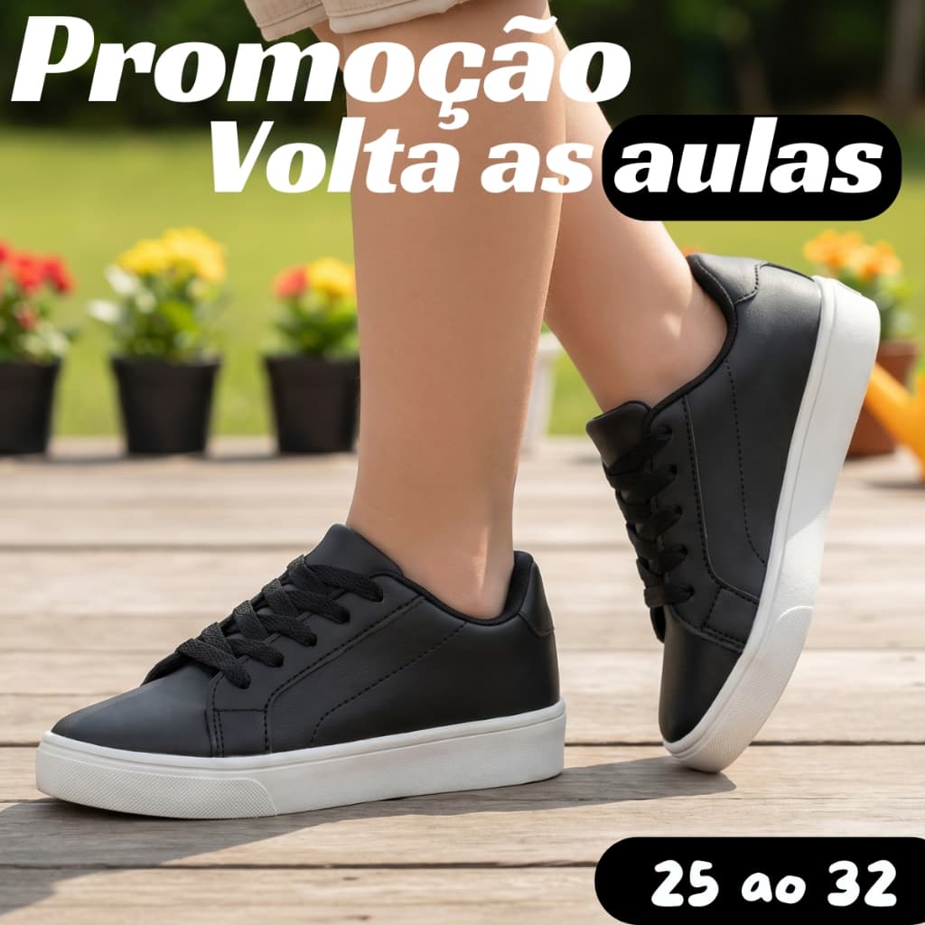 Sapato Infantil Masculino Preto Casual Elegante Para Look Infantil Estiloso