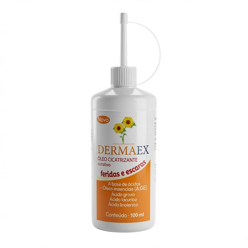 Óleo Cicatrizante de Girassol e Hidratante Dermaex 100ml - Previne Escaras Feridas
