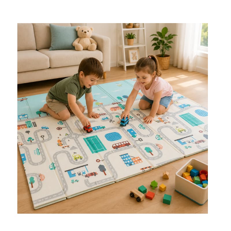 Tapete Infantil de Atividades Dobrável Dupla Face 1,50 x 2,00 m – Conforto, Segurança e Diversão para o Seu Pequeno (a)