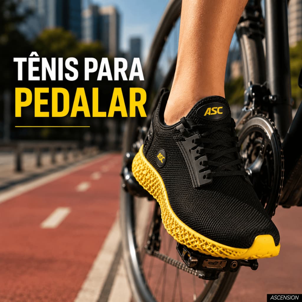 Tênis Unissex para Andar de Bike Pedalar Ciclismo Amarelo Para Público Feminino e Masculino