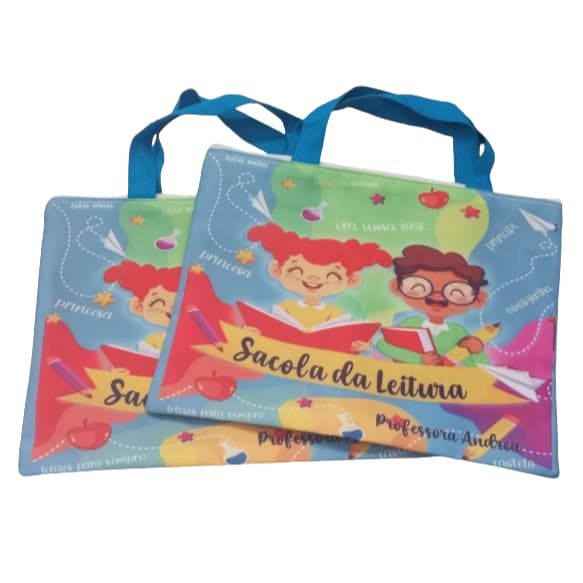 Sacola da Leitura Viajante Maleta Bolsa Literária Projeto de Leitura