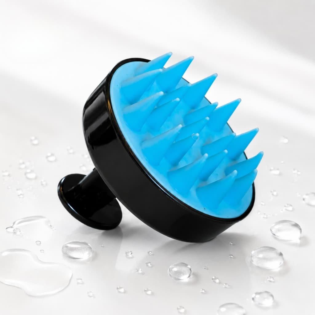 Escova Massageadora Couro Cabeludo Silicone Anti Queda