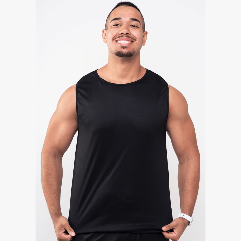 Regata Masculina Dryfit Lisa Básica Treino Academia Confortável Camiseta Tecido Leve Slim Plus Size