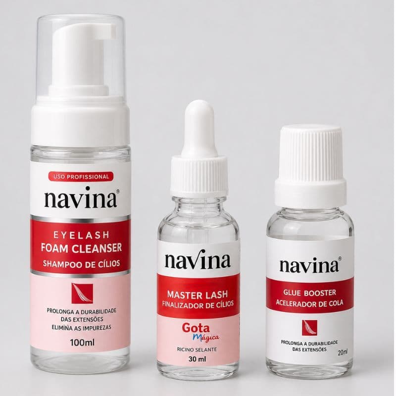 Kit Navina Shampoo Gota Finalizadora E Acelerador Cola
