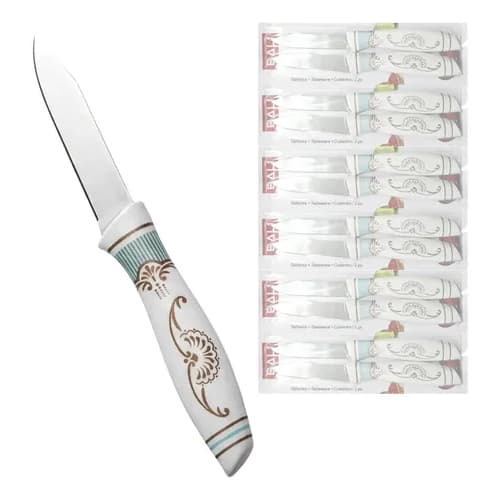 Kit com 2 Facas Bali em Aço Inox | Cabo Emborrachado | Alta Resistência