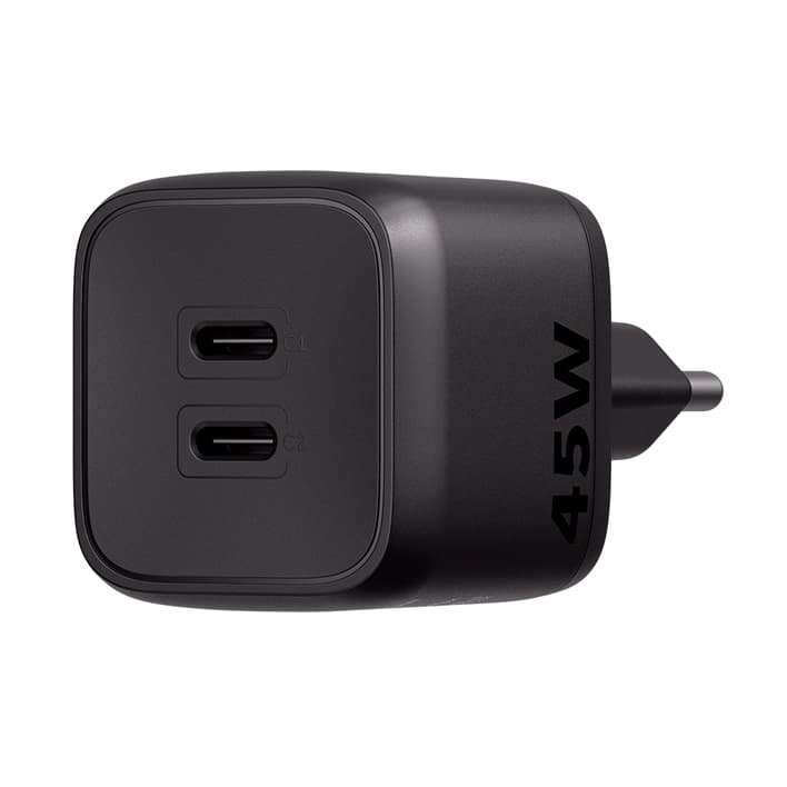 Carregador Turbo 2 Entradas Tipo-C Fonte Tomada Ótima Qualidade Cor Preta Bivolt Intelbras