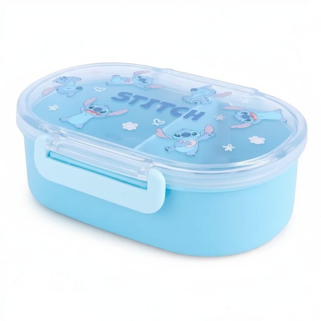 Lancheira Bento Box Stitch com Travas e Divisórias Miniso