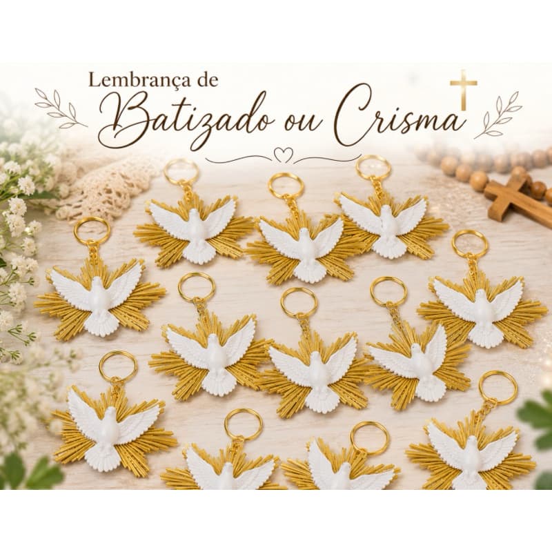 Chaveiro Lembrança Batizado ou Crisma