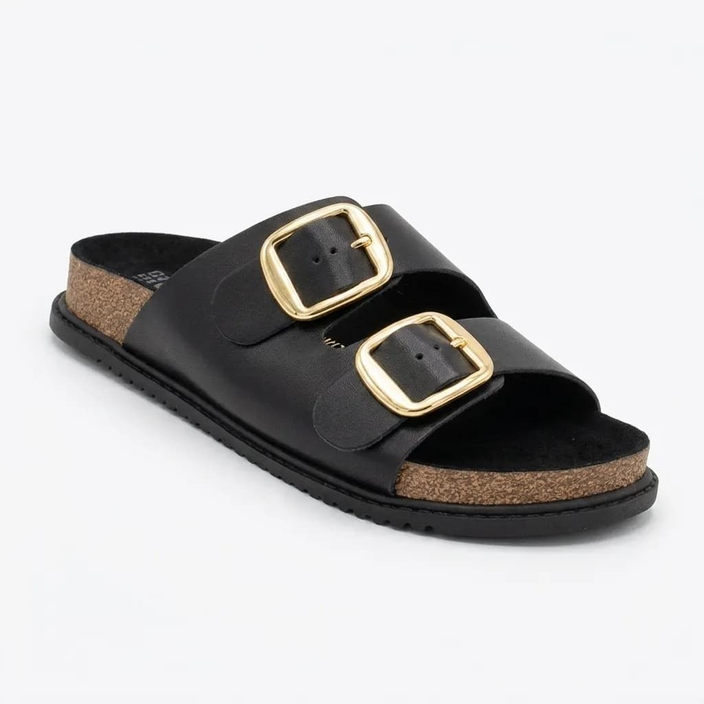 Sandália Papete Birken Beira Rio Fivela Confortável Com ajuste Flatform Palmilha Anatômica em camurça Elegante Original