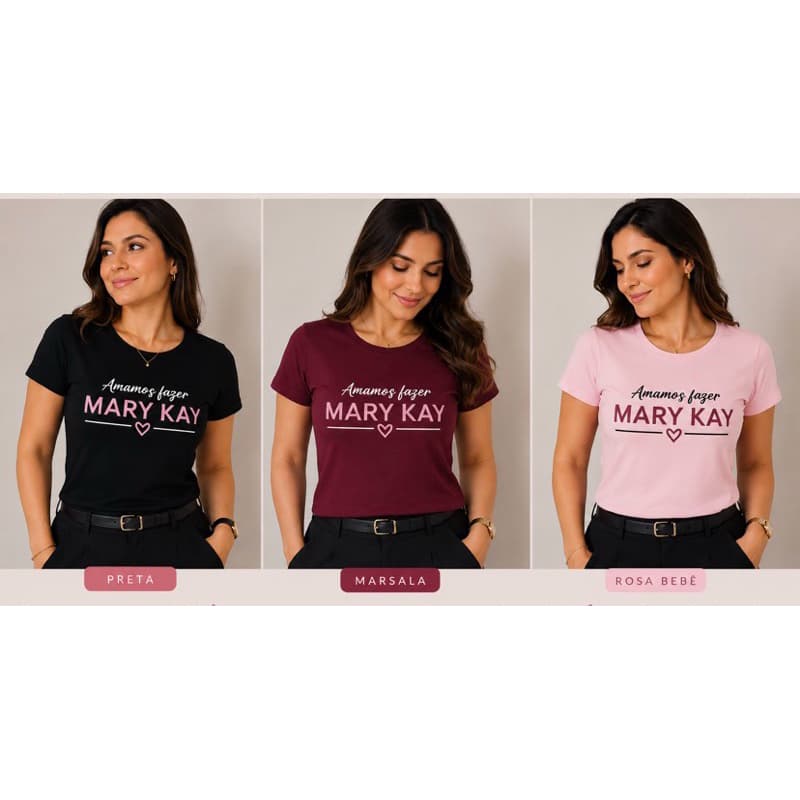 T-shirt Feminina |Baby look |amamos MK