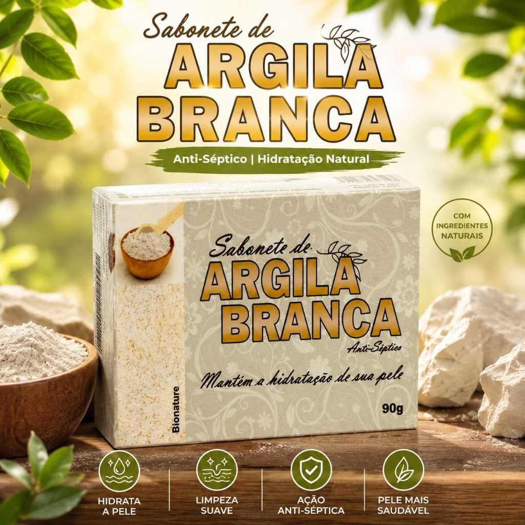 Sabonete de Argila Branca Bionature  90g