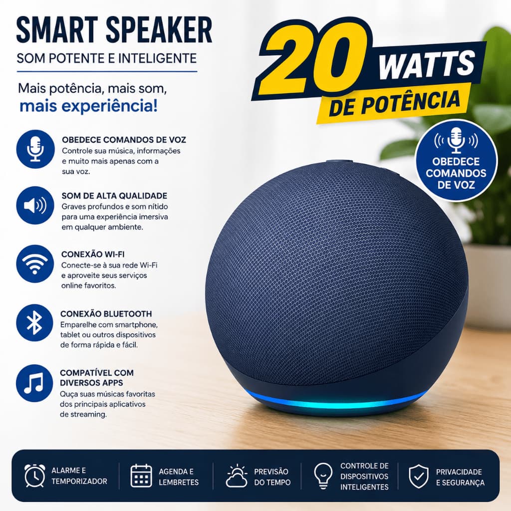 Caixa de Som Bluetooth ALAX e ALAX PRO MAX Portátil Comando de Voz por App Rádio Fm