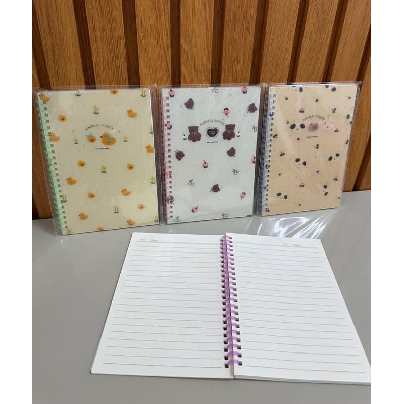 Caderno Fofo – Animal Party | Espiral Colorido