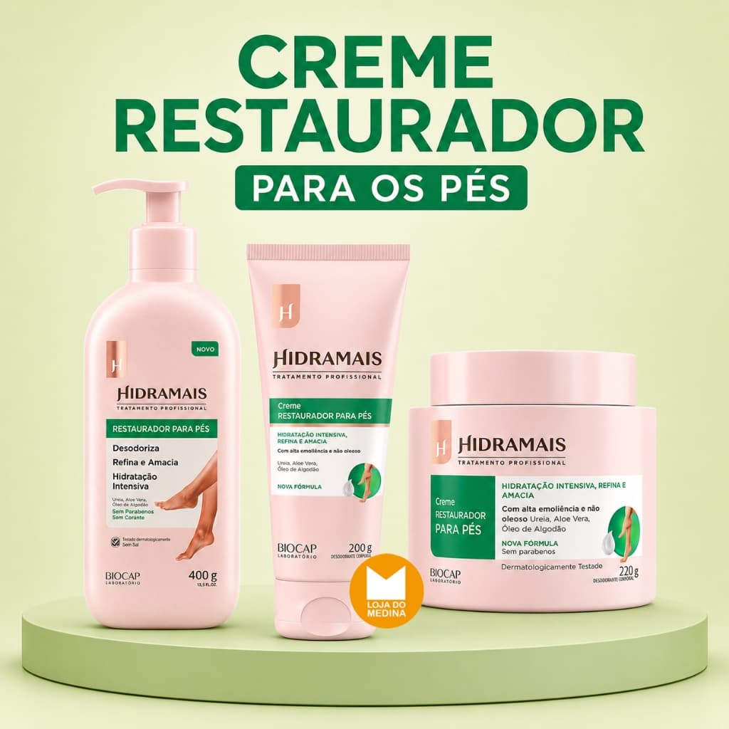 CREME RESTAURADOR PARA OS PÉS - HIDRAMAIS >>