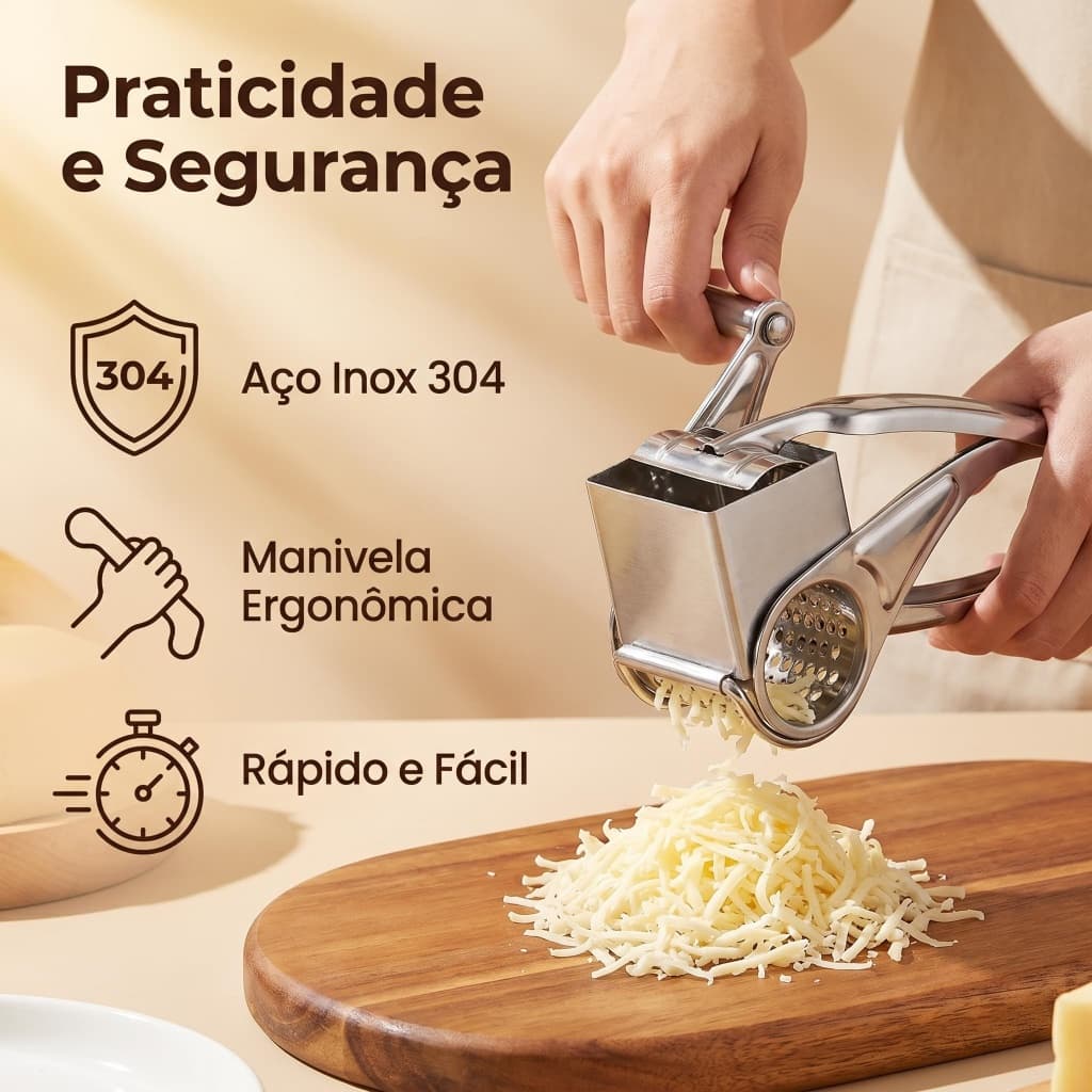 Ralador Aço Inoxidável Para Queijo Chocolate Nozes Uso Diário