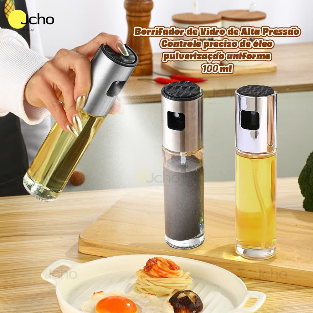 JCHO Garrafas De óleo 100Ml Burrifador De Azeite Vidro Borrifador Azeite De Cozinha
