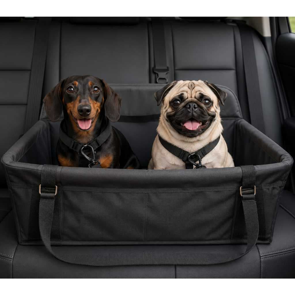 Cadeira Luxo Pet DUPLA .Carro Cães e Gatos Raças pequenas e médias até   20 kilos